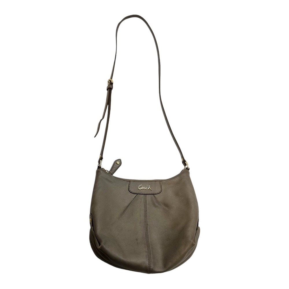 Coach | Small Taupe‎ Grey Leather Crossbody Purse